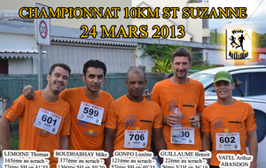 CHAMPIONNAT 10KM STE SUZANNE - 24 MARS 2013
